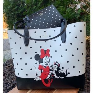 ♠️ KATE SPADE ♠️ NY DISNEY MINNIE MOUSE TOTE BAG +WALLET